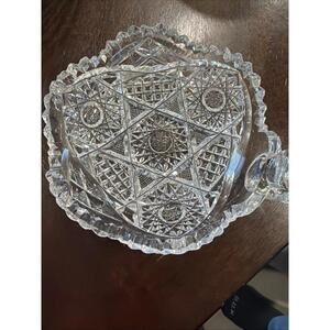 Cut Crystal Vintage Nappy Dish Candy Or Nuts
